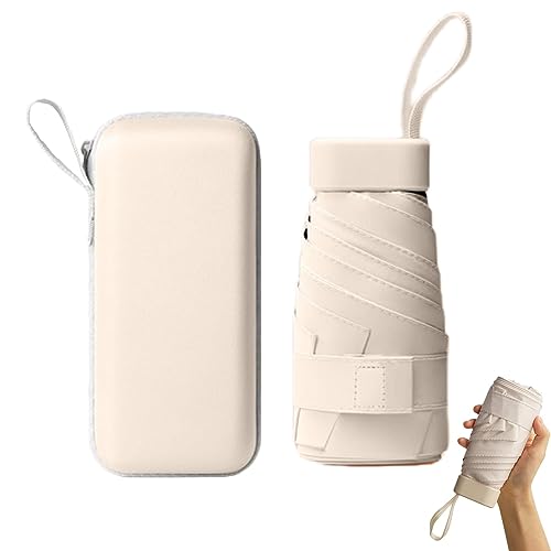 Mini Folding Umbrella Small Umbrella Compact Umbrella with Storage Box 6 Ribs Folding Travel Umbrella Small Sycamore Rice Color Uv Protection Umbrella Lightweight Umbrella Compact for Women Girls Mini Folding Umbrella Small Umbrella Compact Umbrella with Storage Box 6 Ribs Folding Travel Umbrella Small Sycamore Rice Color Uv Protection Umbrella Lightweight Umbrella Compact for Women Girls