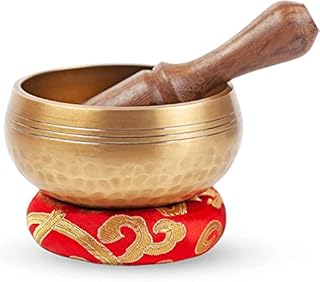 Tibetan Singing Bowl Set - Easy To Play for Beginners - Authentic Handcrafted Mindfulness Meditation Holistic Sound 7 Chakra Healing Gift by Himalayan Bazaar (3.5)