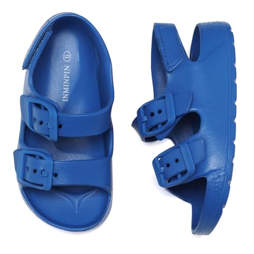 Image of INMINPIN Toddler Boys Girls Buckle Sandals Comfort Open Toe Sandal with Adjustable Back Strap