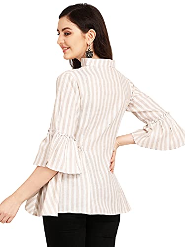 Image of DHRUVI TRENDZ Women's Cotton Regular Fit Top