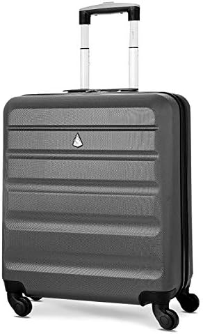 Aerolite, bagaglio a mano a 4 ruote, leggero, rigido, bagaglio a bordo,  bagaglio a mano Aerolite, 56 x 45 x 25 cm Grigio Grigio carbone 56x45x25 :  Amazon.it: Valigeria
