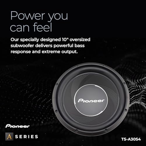 PIONEER TS-A30S4 Subwoofer (1.400 W), 30 cm/12, IMPP Membran für kraftvollen Klang, kontinuierliche Ausgangsleistung 400 W, schwarz