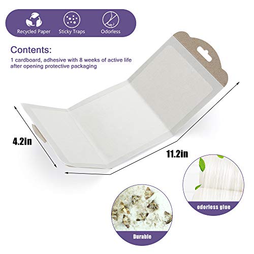 Ecotastic Clothing Moth Traps - 11 Count - Foldable Moth - Eco-Friendly Hassle Control - Pheromone Technology - Closet Mothballs - Wood/Carpet/Clothes #TOP4