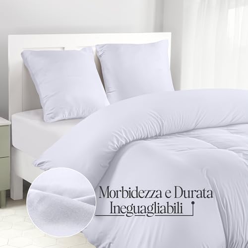 Utopia Bedding Copripiumino Matrimoniale 240X220 - Microfibra Copripiumino 240X220Cm + Federe 65X65Cm - Bianco - 4