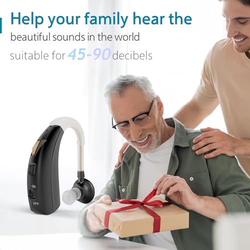 Image of Britzgo Digital Hearing Aids Amplifier Rechargeable with adjustable mode Doctor and Audiologist Designed (Black)