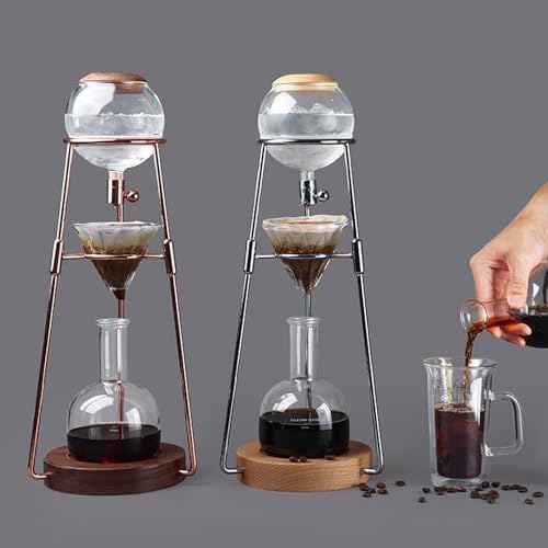 Cold Brew Drip Tower with Adjustable Water Flow,Adjustable Cold Brew Drip Tower - 500ml Glass Coffee Maker, Detachable Design, Stainless Steel Rack, Perfect for Home Brewing Iced Coffee