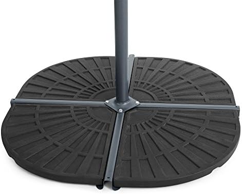 VonHaus Banana Parasol Base Pack of 2  Umbrella Stand for Outdoor, Garden, Patio, Balcony  (2 Sets Required to Weight a Banana Parasol Evenly)  12.5kg Per Weight Segment