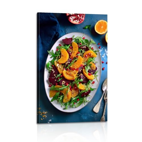 Canvas Wall Art Prints Picture Pumpkin salad arugula beetroot orange