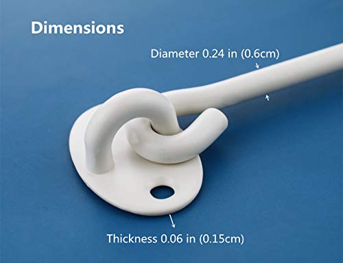 Runningfish Heavy Duty Barn Door Latch Gate Latches Rustic Design Cabin Hook Latch Door Lock (White 6Inch) #TOP3