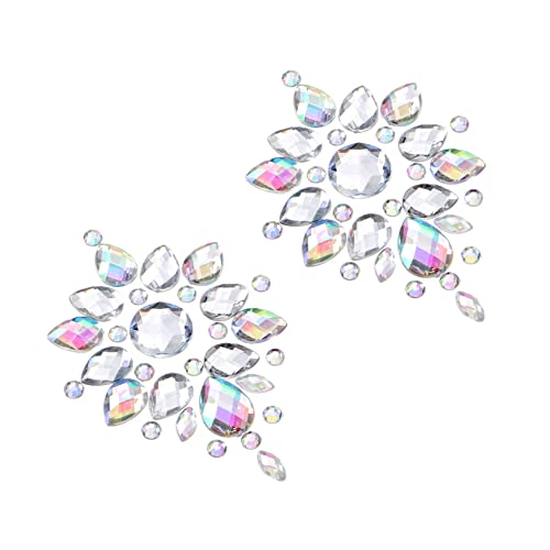 Beavorty 3 Pecas Adesivos Acrílicos Adesivo De Testa De Diamante Adesivos Criativos De Joias Corpora