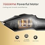 Hair Clippers for Men, Cordless Hair Clipper Kit, Adjustable 4 Length Setting, 2-Speed Settings, Replaceable Ceramic Blade Heads, Rechargeable Hair Clippers for Family (Black) - Image 4