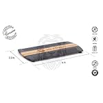 Premium Natural Ox horn and Sandalwood Beard Comb Dual-Action | Double Sided Beard & Mustache Comb with Brown Protective Case | Perfect Grooming Companion & Gift for Men – by Man & Mane - Image 2
