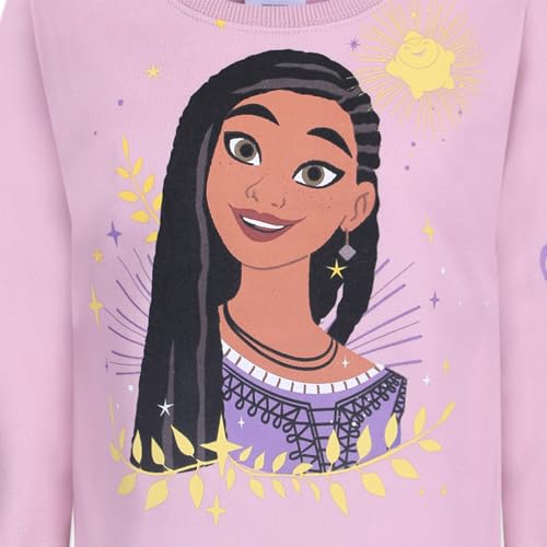 Image of Disney Wish Asha and Wishing Star Girls 2 Piece Outfit Sweatshirt and Pants Set for Big Kids