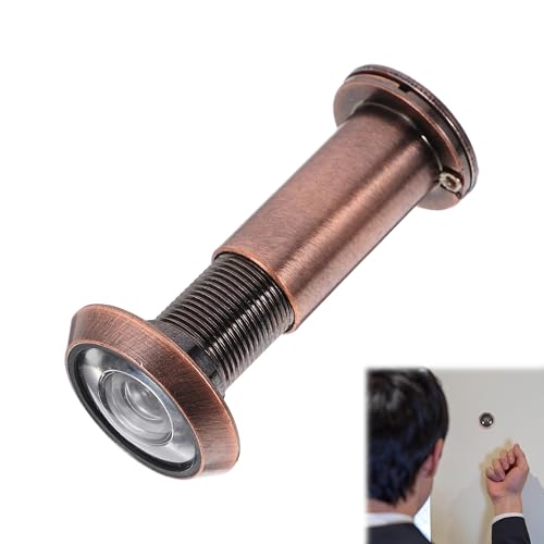 Mirilla para puerta | Lente Súper Angular | Fácil Instalación |Acabado: Negro mate