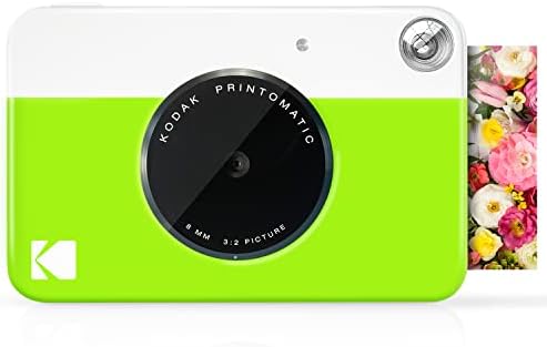 KODAK Printomatic Digital Instant Print Camera - Full Color Prints On ZINK 2x3" Sticky-Backed Photo Paper (Green) Print Memories Instantly