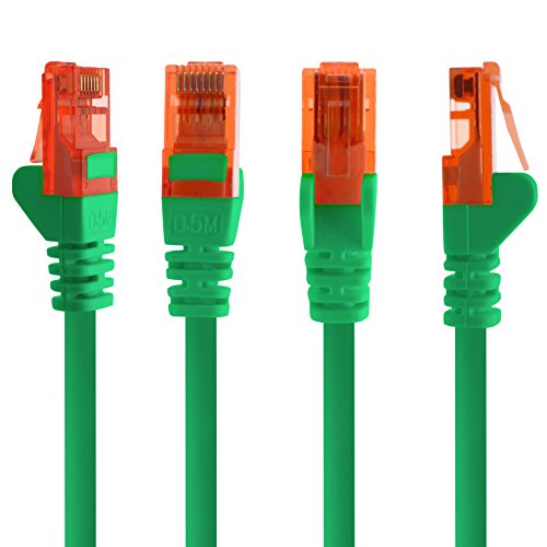 1aTTack.de Cavo di rete Cat6 7,5 m - verde - 10