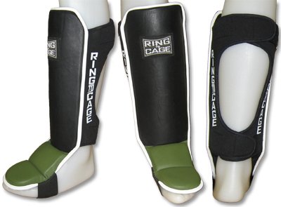Hook&Loop Grappling Shin Instep - Open Back for MMA, Muay Thai, Kickboxing-X-Large