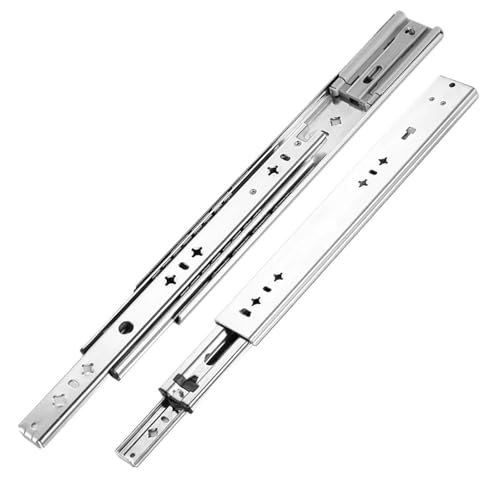 Glissières de tiroir en acier renforcé coulisses de 53mm robustes extension complète 120kg