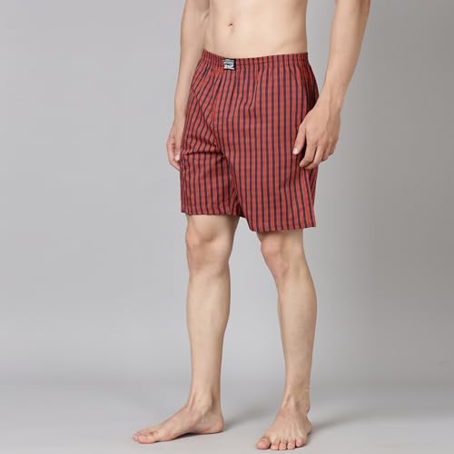 Image of Levi's 024 Boxer Shorts for Men | 100% Poplin Cotton | Checked Men's Boxers | Durable & Breathable | Smooth Hand-Feel | Inner Elastic Waistband | Functional Fly | Relaxed Leg Opening | Pack of 1