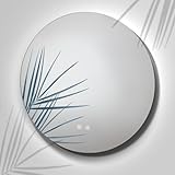 Feel Your Bath Espejo de Baño Redondo con Luz LED Regulable 80cm, Espejo 80 x...