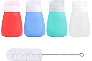 Pizza Sauce Squeeze Bottle for Lunch Box - Portable Sauce Bottle Set...