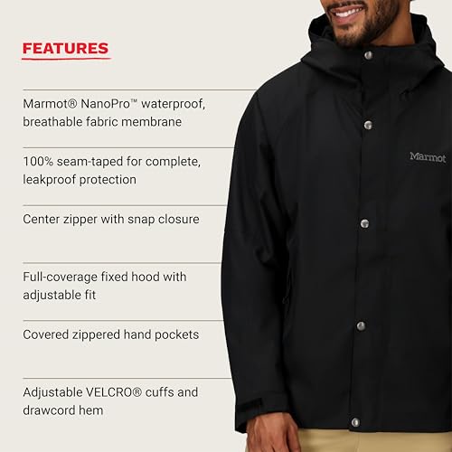 Image of MARMOT Men's Cascade Durable & Waterproof Rain Jacket