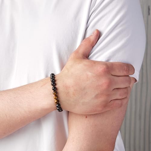 Pulsera de cuentas Shungite blanca 8mm hecha a mano miniatura 6