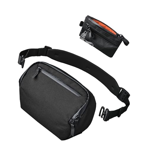 ALPAKA Vertex Pouch and Zip Pouch Pro - Mens sling Bag, 3 Large Compartments, 9 Small Pockets, Fits iPad Mini, Electronics & Accessories - Minimalism Zipper Wallet - RFID Blocking ID Card Holder