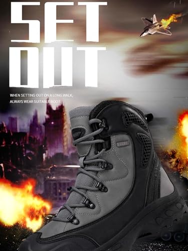 Kervaky Men's Tactical Boots - Military & Work Durable, Lightweight for Climbing, Combat & Outdoor Use3