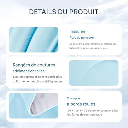 Couette de refroidissement double face pour réguler les nuits d'été