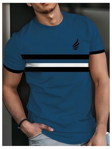Image of RoseSeek Men's Color Block Short Sleeve Tee Shirts Casual Crewneck T Shirt Trendy Summer Tops