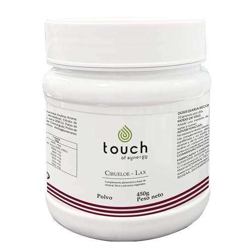 TOUCH OF SYNERGY - Cirueloe Lax. Laxante Suave Natural con Ciruela, Aloe Vera, Inulina y Psyllium (450g Polvo). Apoyo al Tránsito Intestinal, Vegano y Sin Azúcar Añadido.