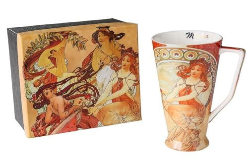 Socadis Splendide tasse grande capacité 500 ml aux couleurs du tableau de Mucha La Peinture