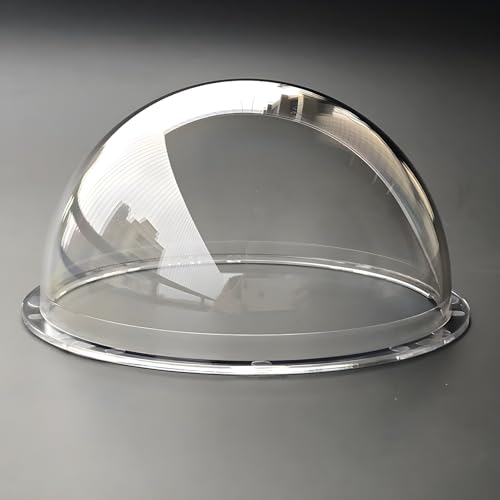 UQISOVI 4 Inch Polycarbonate Clear CCTV Security Camera Dome Cover Round Camera Lens Transparent Plastic Cap, Decoration Display Cover, Replacement Dome Cover Outer Diameter 100mm