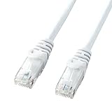 サンワサプライ(Sanwa Supply) CAT6LANケーブル (3m) UTP 1Gbps/250MHz RJ45 ツメ折れ防止 ホワイト LA-Y6-03W