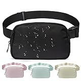 Fanny Pack for Running Women Crossbody Belt Bag Fashionable Cute Waist Pack Bum Bag for Travel Workout Hiking (Black)