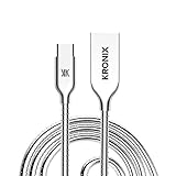 Micro USB Cable (3.3feet) Kronix with Zinc Alloy Body, the Premium Durable Cable for Fast Charge 2.4A, High Speed 3.0, for Kindle, Android Devices, Galaxy, Nexus, Blackberry Nokia, Motorola and More