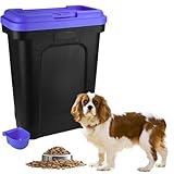 Trendi Pet Food Storage Container | Large 30L/15.5kg Plastic Storage Bin with Food Scoop & Flip-Top Locking Lid | Ideal for Storing Dog Treats, Dog Food, Cat Food & Kitten Supplies