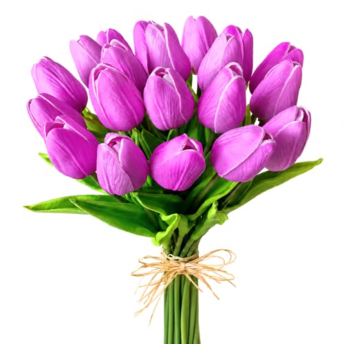 Image of Mandy's 20pcs Artificial Lavender Tulips