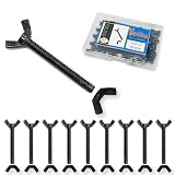 Yoliko 20 Pcs Black Zinc Coated 1/4'-20 x2 Wing Screw Bolts and Wing Nuts Kit Hand Twist Tighten Wing Head Butterfly Screws and Nut Fasteners Assorted Kit