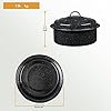 Granite Ware 8.7-Inch Small Covered Round Roaster, 3Lb Capacity – Mini Roaster Enamel Steel Cookware, Dishwasher Safe & PFOA-Free, Even Heat Distribution for Poultry, Meat, Vegetables (Speckled Black) #2