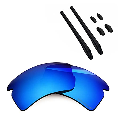 BlazerBuck Kit de lentes y calcetines de repuesto para Oakley Flak 2.0 XL OO9188, Azul hielo: polarizado, 0