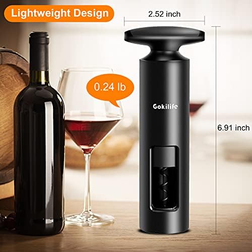 Gokilife Wine Bottle Opener Corkscrew with Foil Cutter, Easy Operation Reusable ABS Manual Wine Cork Wing Corkscrew for Home, Kitchen, Party, Restaurant, Bar(No Need Charing)