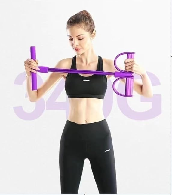 Multifunction Tension Rope, 6-Tube Elastic Yoga Pedal Puller Resistance Band, Natural Latex Tension Rope Fitness Equipment, for Abdomen/Waist/Arm/Leg Stretching Slimming Training