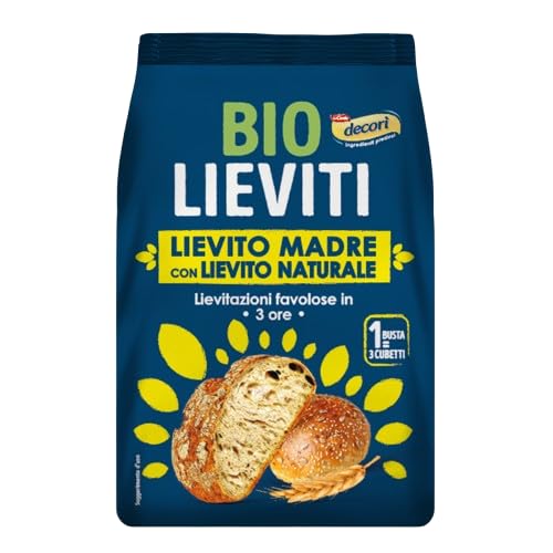 Decorì Bio Lievito Madre Essiccato per Pane, Pizza e Dolci - Lievitazione Rapida in 3 Ore - Ideale per Panificazione e Prodotti da Forno - Confezione da 105g (1 Pezzo)
