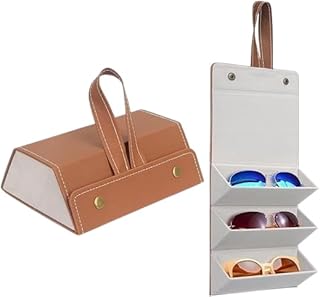 stomaroy Slot Sunglasses Travel Organizer Case, Multiple Glasses Case PU Leather Sunglass Holder For Men Women EyeGlass Holder Storage Travel Case-picture-15