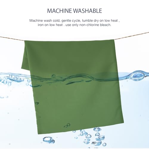 Image of EXQ Home Toddler Pillowcases Zippered 13x18 Travel Pillow Case Set of 2, Small Pillow Case Fits Baby Pillow Sized 12x16, 13x18, Kids Pillowcases 2 Pack Machine Washable(Dark Green)