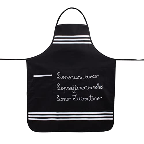 Trama Toscana Grembiule del Tifoso Juventino cm 75x90 in Cotone 40% Poliestere 60% Idea Regalo del Tifoso