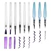 Produktbild FOCCTS 9 Stück Wasserpinsel Water Brush Pen mit Wassertank Flachpinsel Tip Zeichnen Set Aquarell Stift Fine Point Pinsel Kunst Stifte