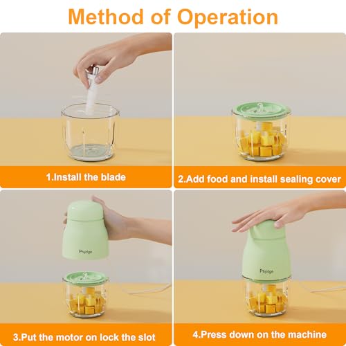 image for Phydge Baby Food Maker - Green Blender and Puree Maker, 10oz Food Proc